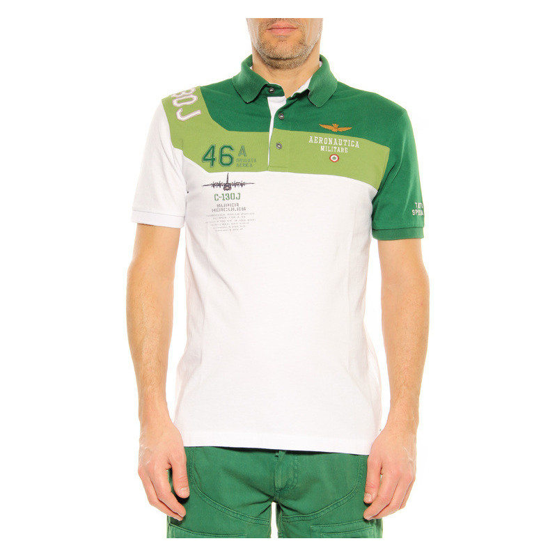 Polo Aeronautica Militare green-white